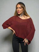 Knitted transparent sweater