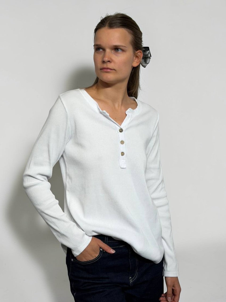 Ikdienas rievota auduma tops