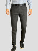 Narrow pants with cuffs, Slim fit