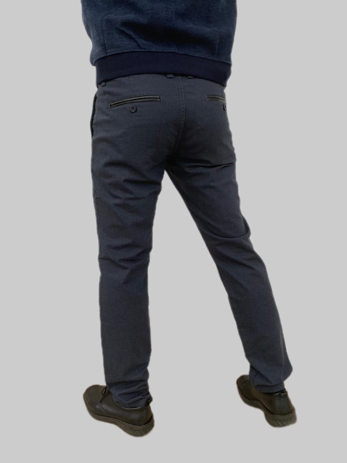 Solid trousers with pattern Vankel-045